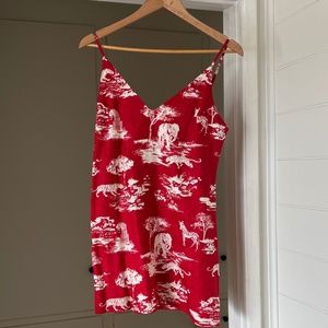 Reformation Red Wildlife Dress Size Small